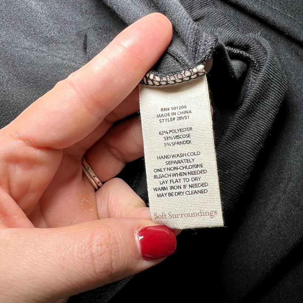 Soft Surroundings Woman size L Long Sleeve Layered Asymmetrical Soft Cozy Blouse - Picture 6 of 8